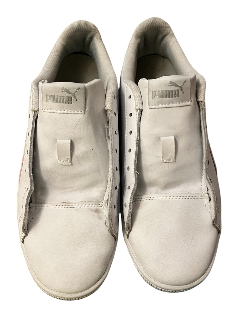 Puma White Low-Top Leather Sneakers